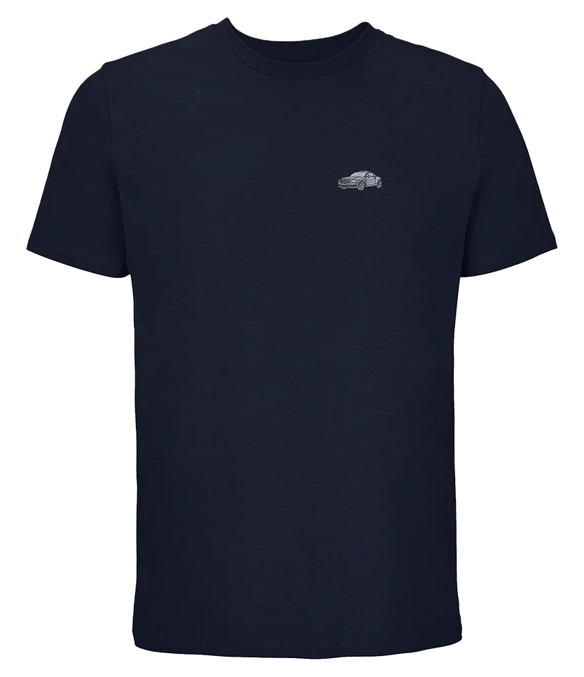 T-shirt Overcut French marine à broderie Audi TT, vue de face