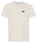 T-shirt Overcut écru à broderie BMW M5 E39, vue de face