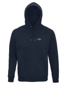 Sweat à capuche Overcut French marine à broderie BMW i8, vue de face
