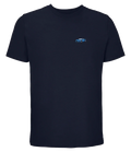 T-shirt Overcut French marine à broderie Bugatti Chiron, vue de face