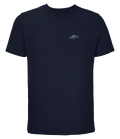 T-shirt Overcut French marine à broderie Bugatti Veyron, vue de face