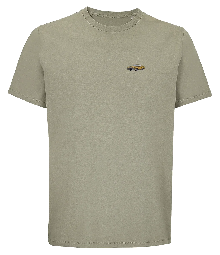 T-shirt Overcut kaki à broderie Cadillac Eldorado, vue de face
