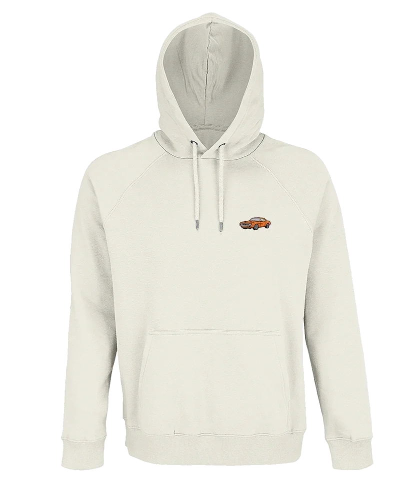 Sweat à capuche Overcut écru à broderie Chevrolet Camaro SS, vue de face