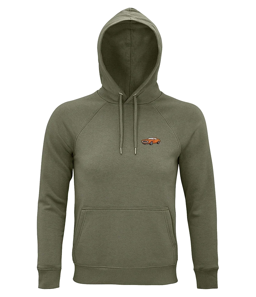 Sweat à capuche Overcut kaki à broderie Chevrolet Camaro SS, vue de face