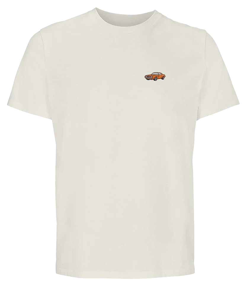 T-shirt Overcut écru à broderie Chevrolet Camaro SS, vue de face