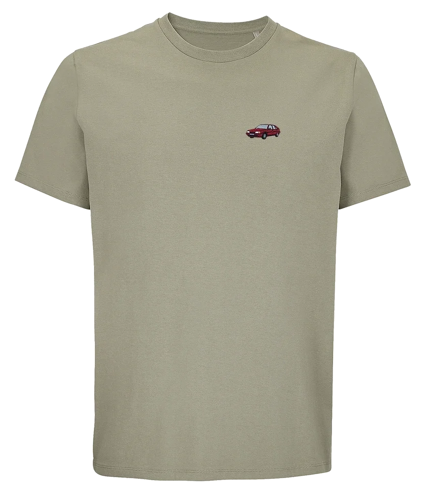 T-shirt Overcut kaki à broderie Citroën BX, vue de face