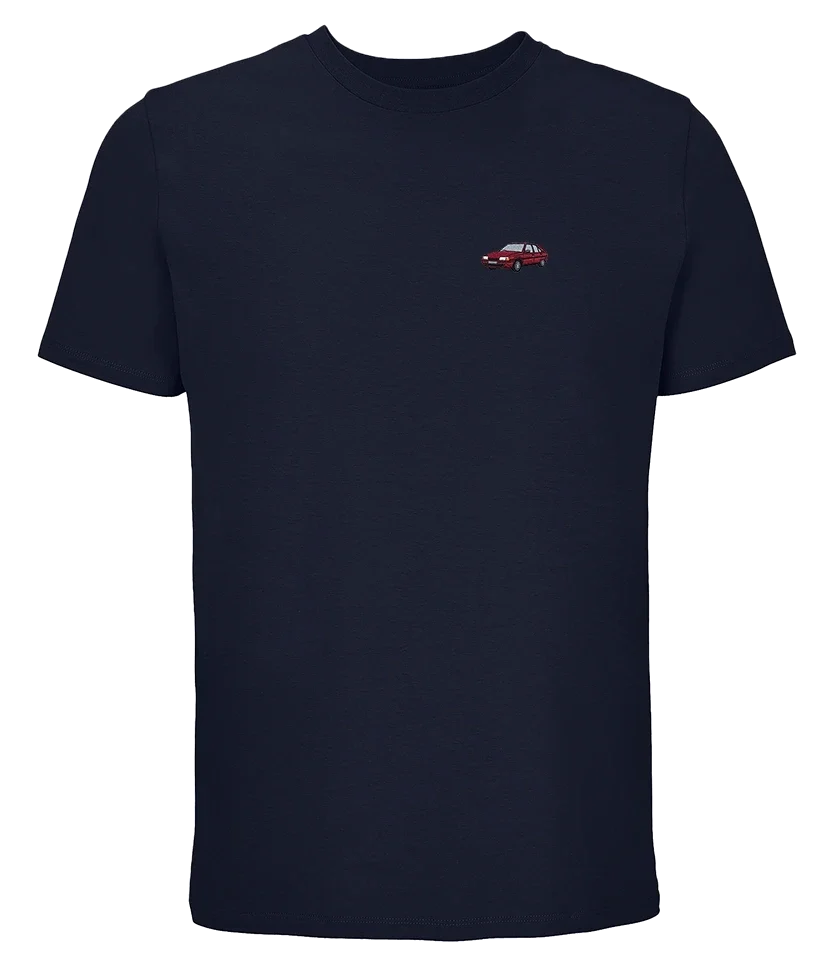 T-shirt Overcut French marine à broderie Citroën BX, vue de face