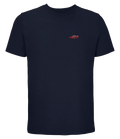 T-shirt Overcut French marine à broderie Ferrari F40, vue de face