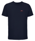 T-shirt Overcut French marine à broderie Ferrari Testarossa, vue de face