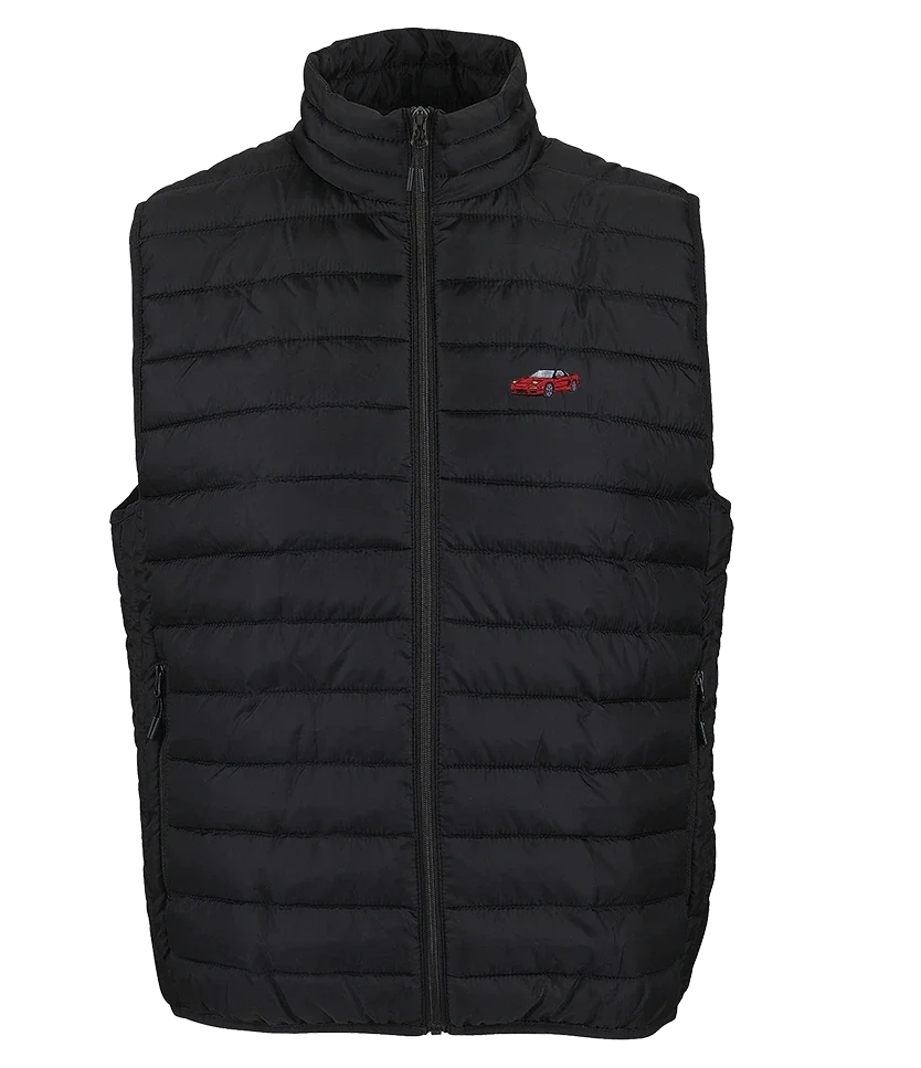 Doudoune sans manche Overcut noire à broderie Honda NSX, vue de face