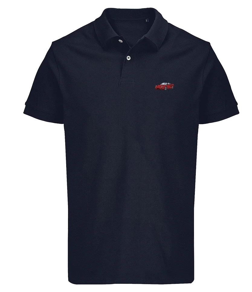 Polo Overcut French marine à broderie Honda NSX, vue de face