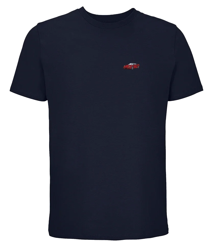 T-shirt Overcut French marine à broderie Honda NSX, vue de face