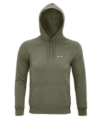 Sweat à capuche Overcut kaki à broderie Lamborghini Countach, vue de face