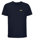 T-shirt Overcut French marine à broderie Lamborghini Diablo, vue de face