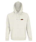 Sweat à capuche Overcut écru à broderie Lamborghini Huracán, vue de face