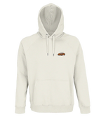 Sweat à capuche Overcut écru à broderie Lamborghini Huracán, vue de face