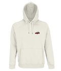 Sweat à capuche Overcut écru à broderie Lancia Delta Integrale, vue de face