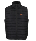 Doudoune sans manche Overcut noire à broderie Lotus Elise, vue de face