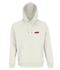 Sweat à capuche Overcut écru à broderie Maserati Bora, vue de face