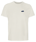 T-shirt Overcut écru à broderie Maserati Ghibli, vue de face