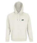 Sweat à capuche Overcut écru à broderie Mazda MX-5, vue de face