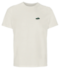 T-shirt Overcut écru à broderie Mazda MX-5, vue de face