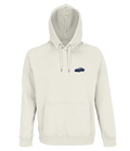 Sweat à capuche Overcut écru à broderie Mazda RX-7, vue de face