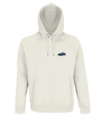 Sweat à capuche Overcut écru à broderie Mazda RX-7, vue de face