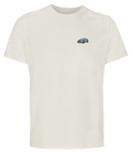 T-shirt Overcut écru à broderie Mitsubishi Lancer Evo, vue de face