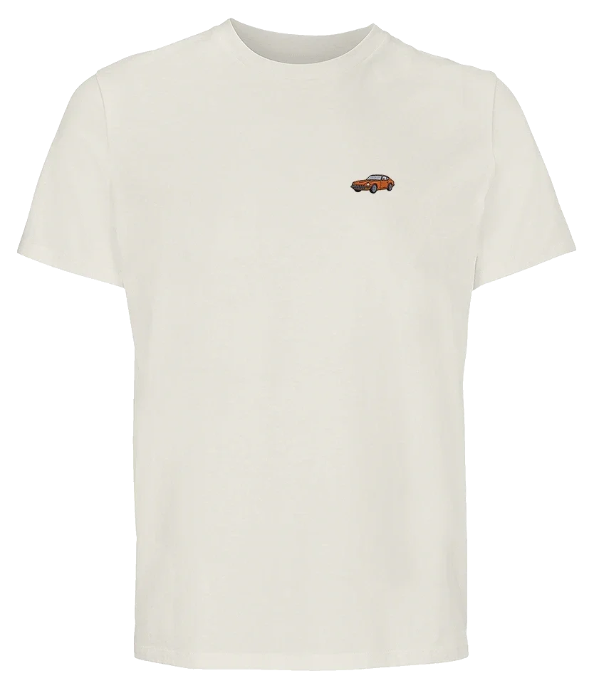 T-shirt Overcut écru à broderie Nissan Fairlady Z 240Z, vue de face