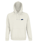 Sweat à capuche Overcut écru à broderie Nissan Skyline GT-R R34, vue de face