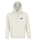 Sweat à capuche Overcut écru à broderie Plymouth Barracuda, vue de face