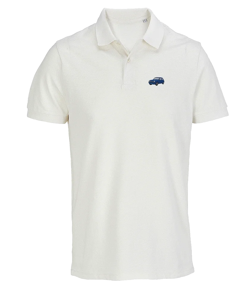 Polo Overcut écru à broderie Renault 5 Alpine Turbo, vue de face