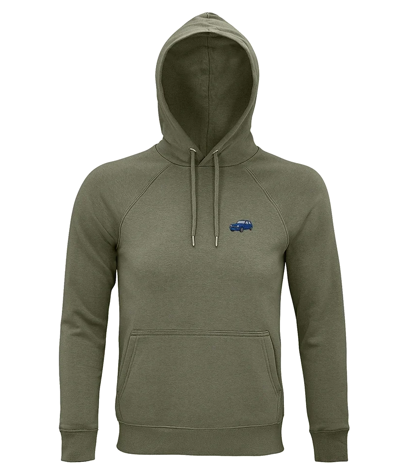 Sweat à capuche Overcut kaki à broderie Renault 5 Alpine Turbo, vue de face
