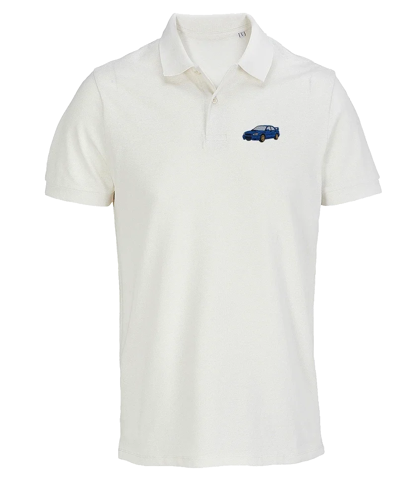 Polo Overcut écru à broderie Subaru Impreza WRX STI, vue de face