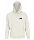 Sweat à capuche Overcut écru à broderie Subaru Impreza WRX STI, vue de face