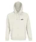 Sweat à capuche Overcut écru à broderie Toyota Supra MK4, vue de face