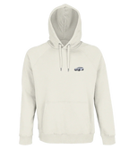 Sweat à capuche Overcut écru à broderie Toyota Supra MK4, vue de face