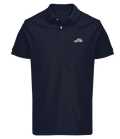 Polo Overcut French marine à broderie Volkswagen Coccinelle, vue de face