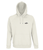 Sweat à capuche Overcut écru à broderie Volkswagen Karmann Ghia, vue de face