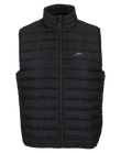 Doudoune sans manche Overcut noire à broderie Aston Martin Vantage, vue de face
