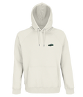 Sweat à capuche Overcut écru à broderie Aston Martin Vantage, vue de face