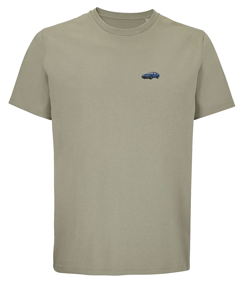 T-shirt Overcut kaki à broderie Alpine A310, vue de face